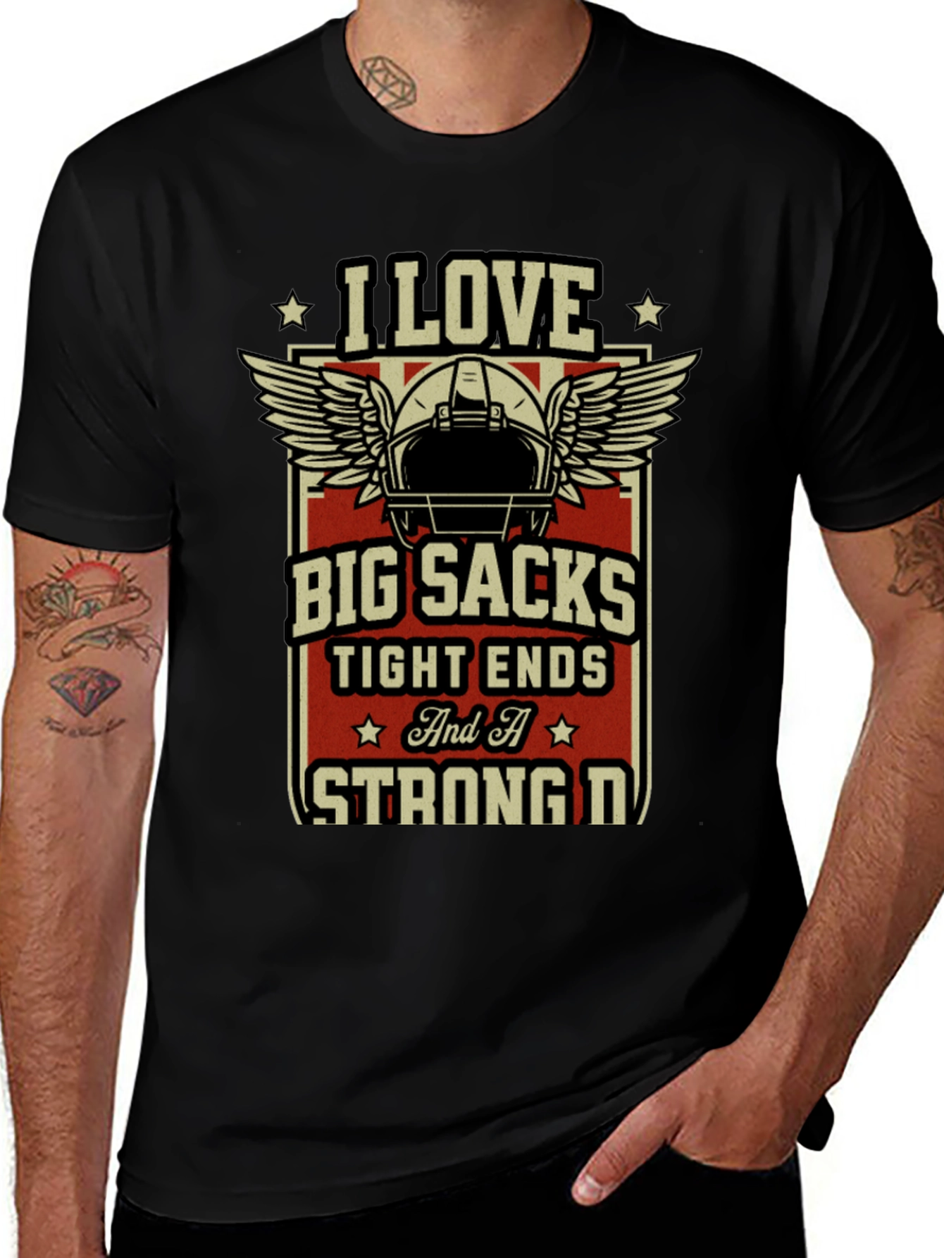 I Love Big Sacks T-Shirt Funny Football