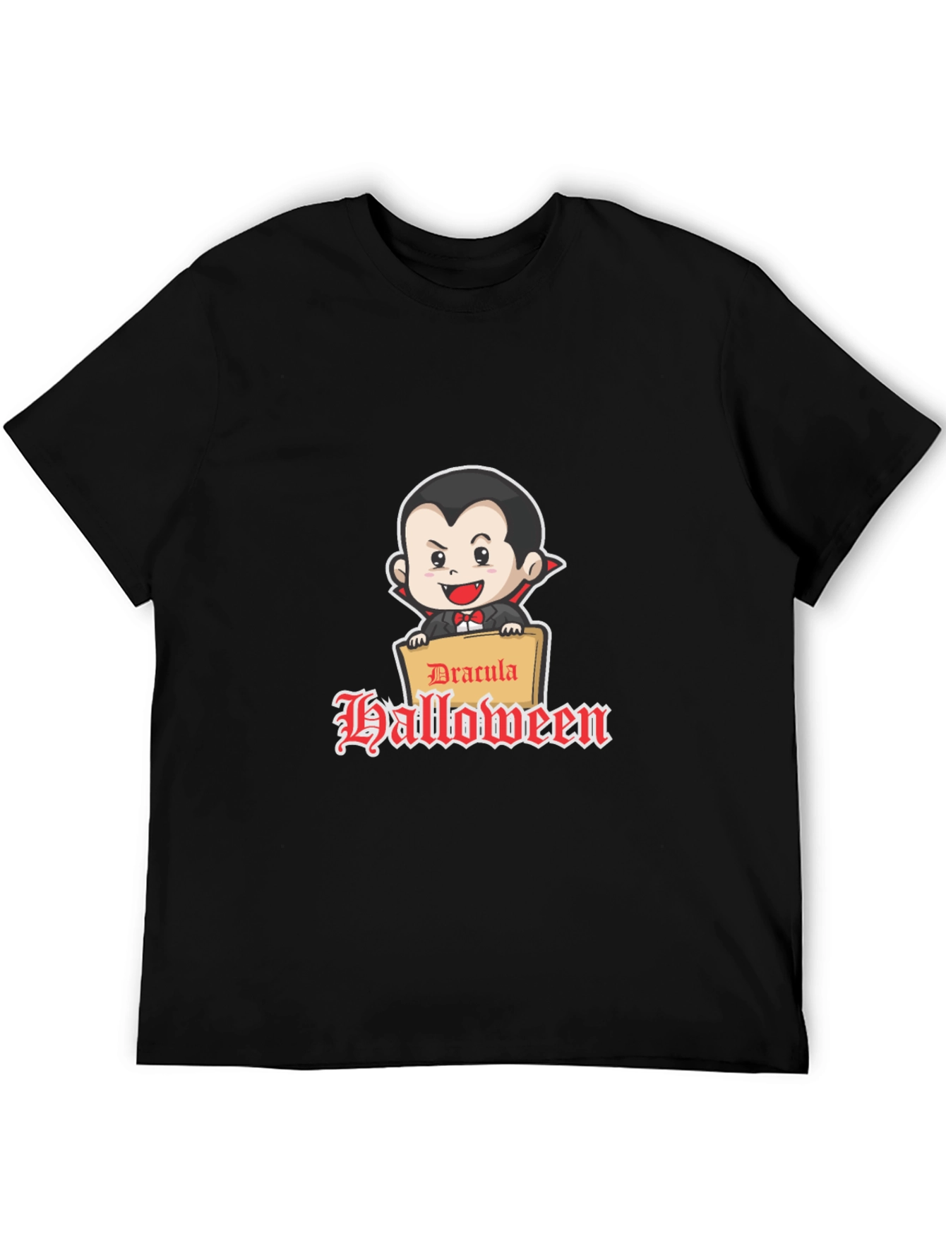 Dracula Halloween Graphic Tee - Classic Fit