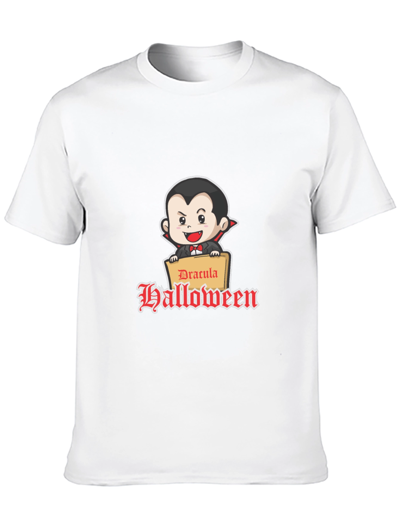 Dracula Halloween Graphic Tee - Classic Fit
