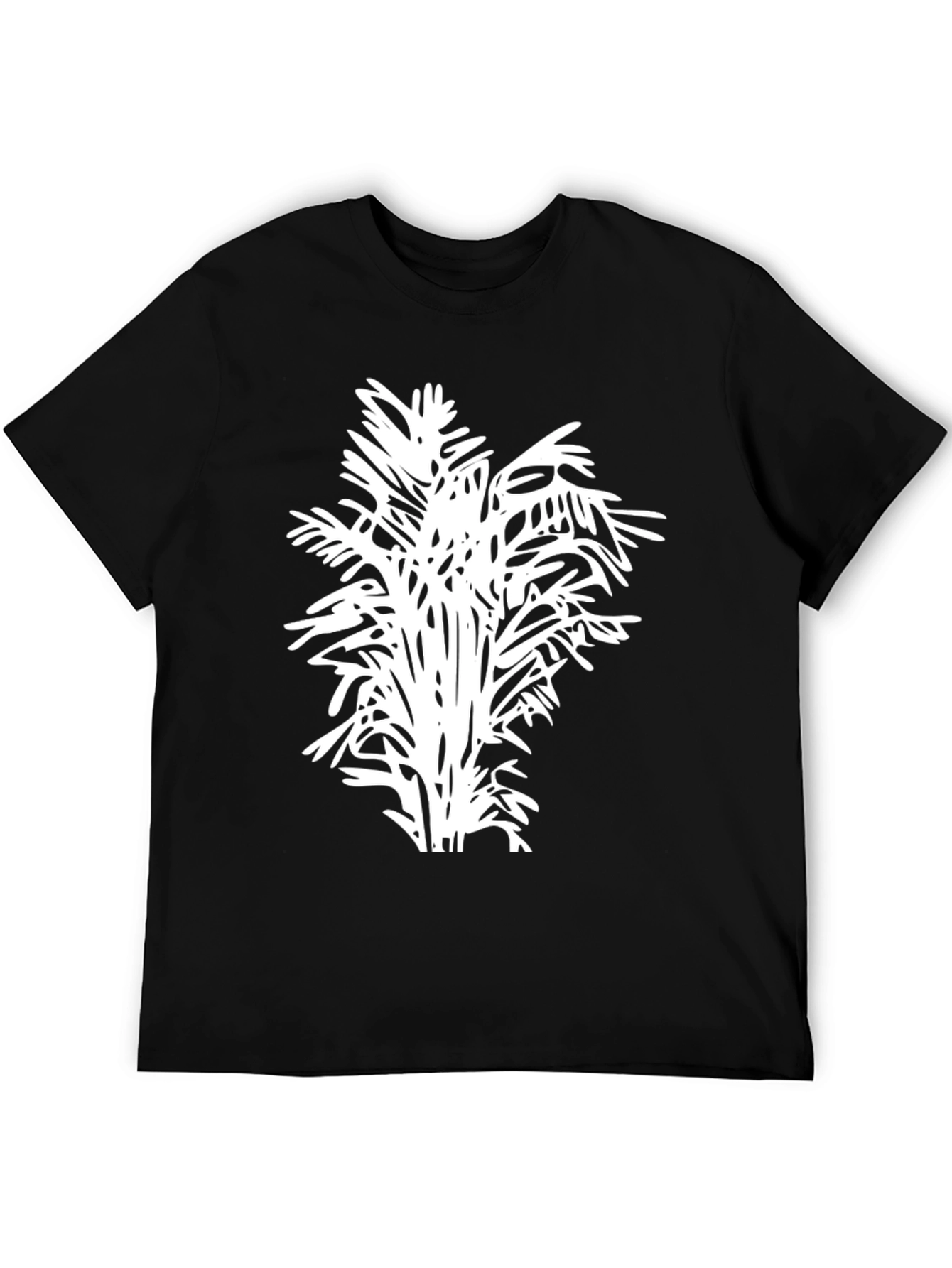 Abstract Tree Graphic Tee - Black