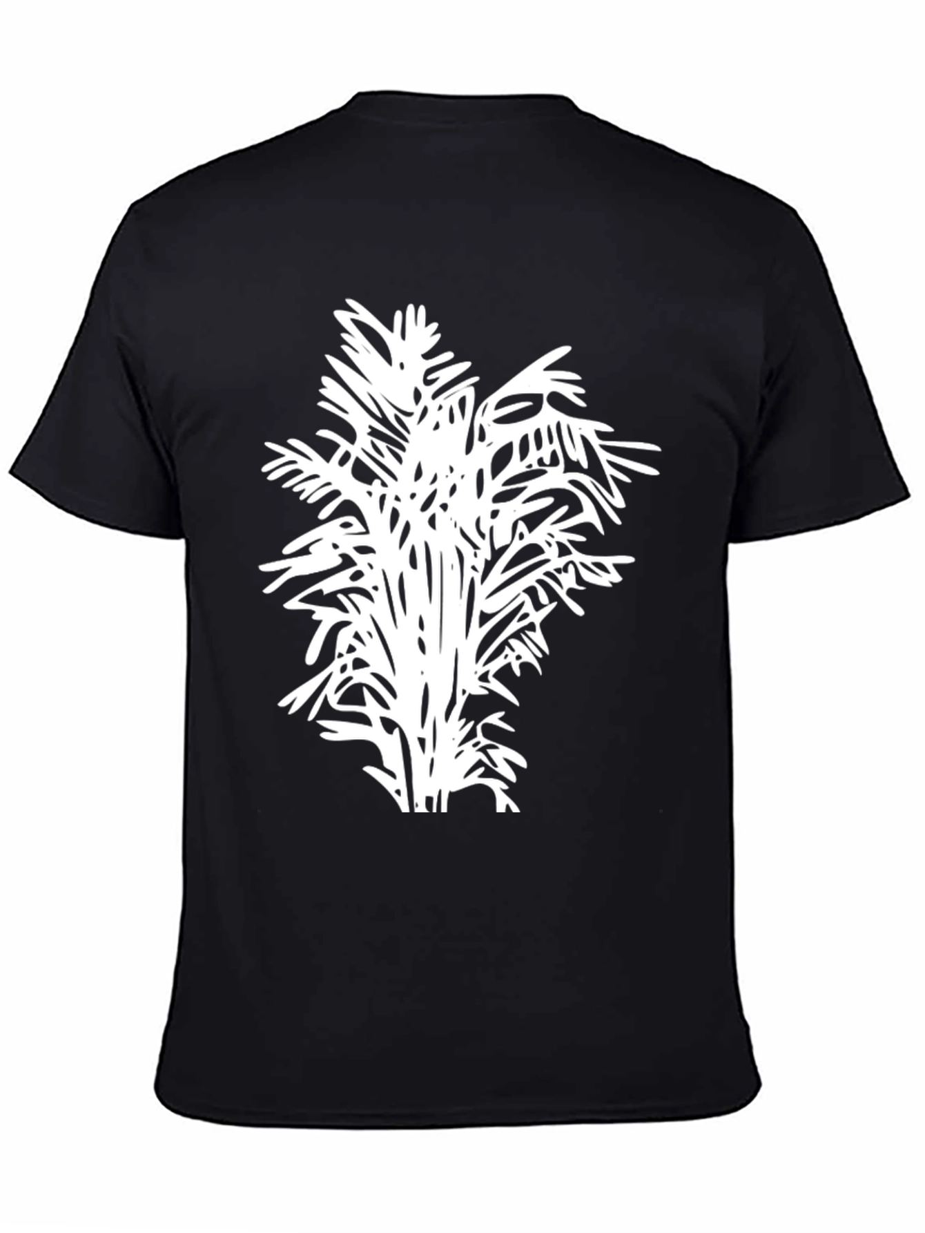 Abstract Tree Graphic Tee - Black