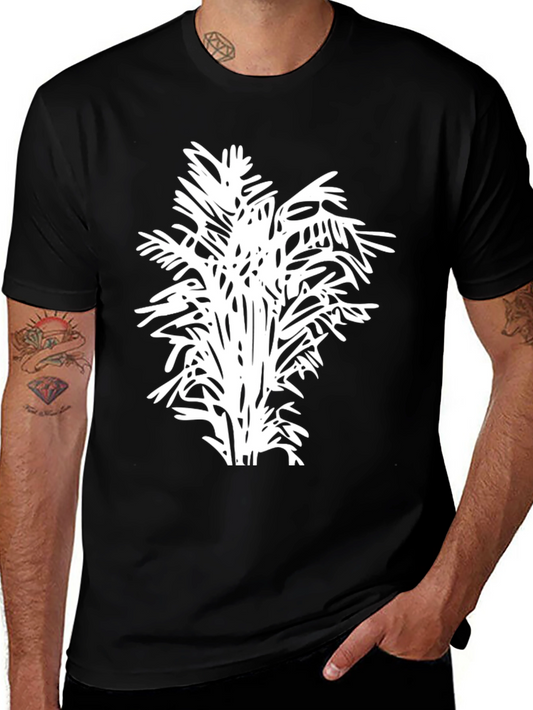 Abstract Tree Graphic Tee - Black