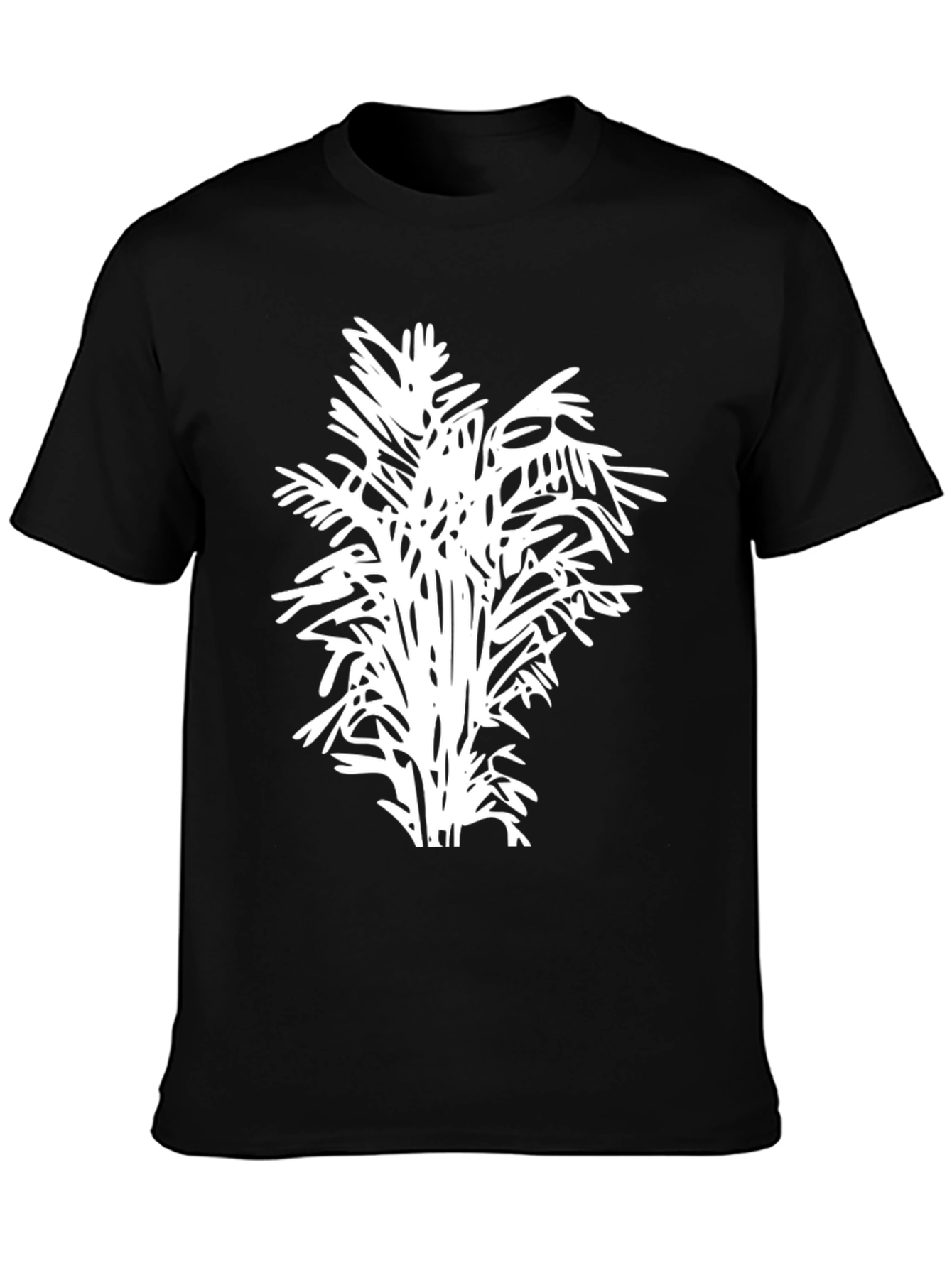 Abstract Tree Graphic Tee - Black