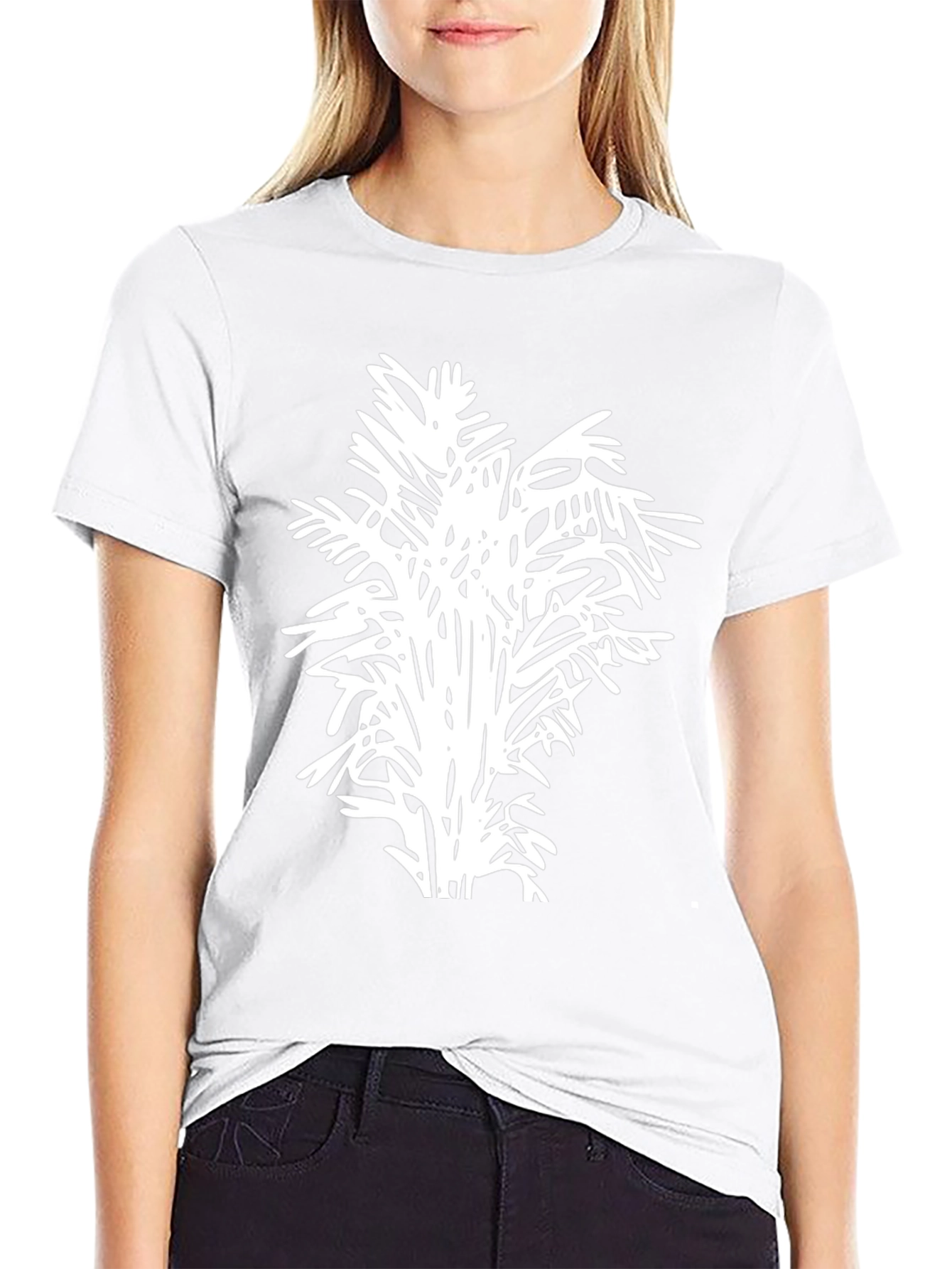 Abstract Tree Graphic Tee - Black