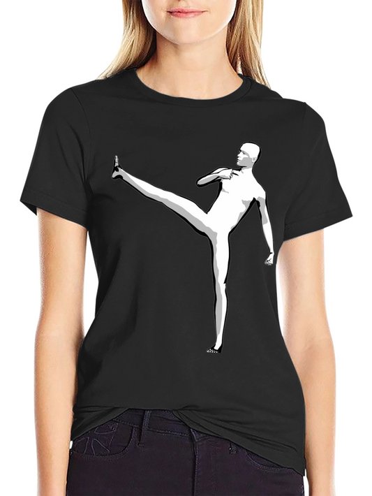 Martial Arts Graphic Tee - Black Cotton T-Shirt