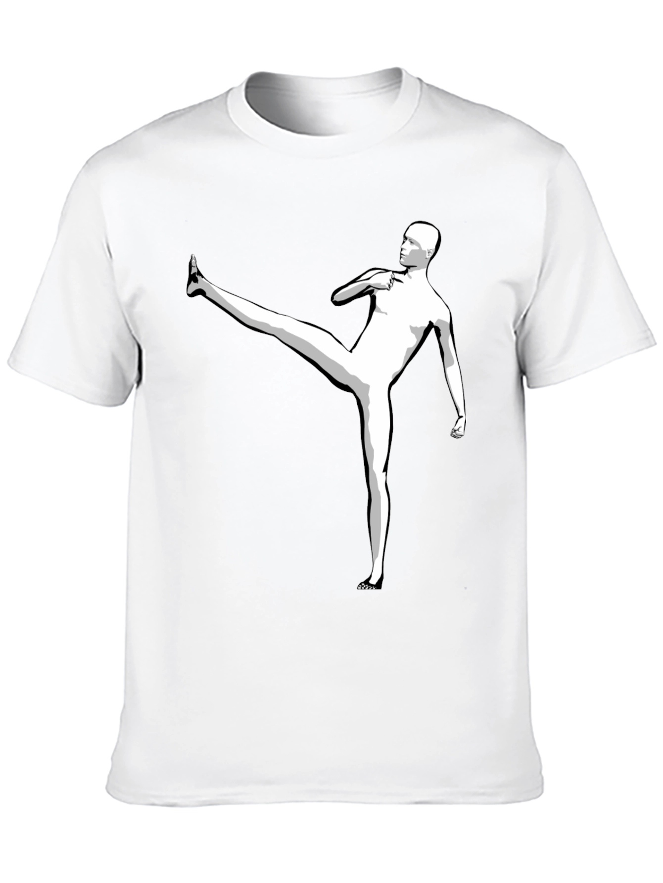 Martial Arts Graphic Tee - Black Cotton T-Shirt