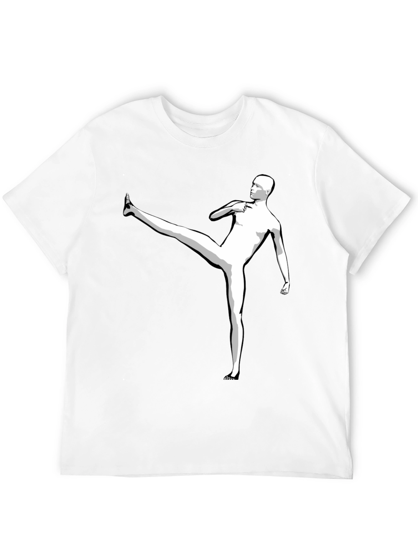 Martial Arts Graphic Tee - Black Cotton T-Shirt