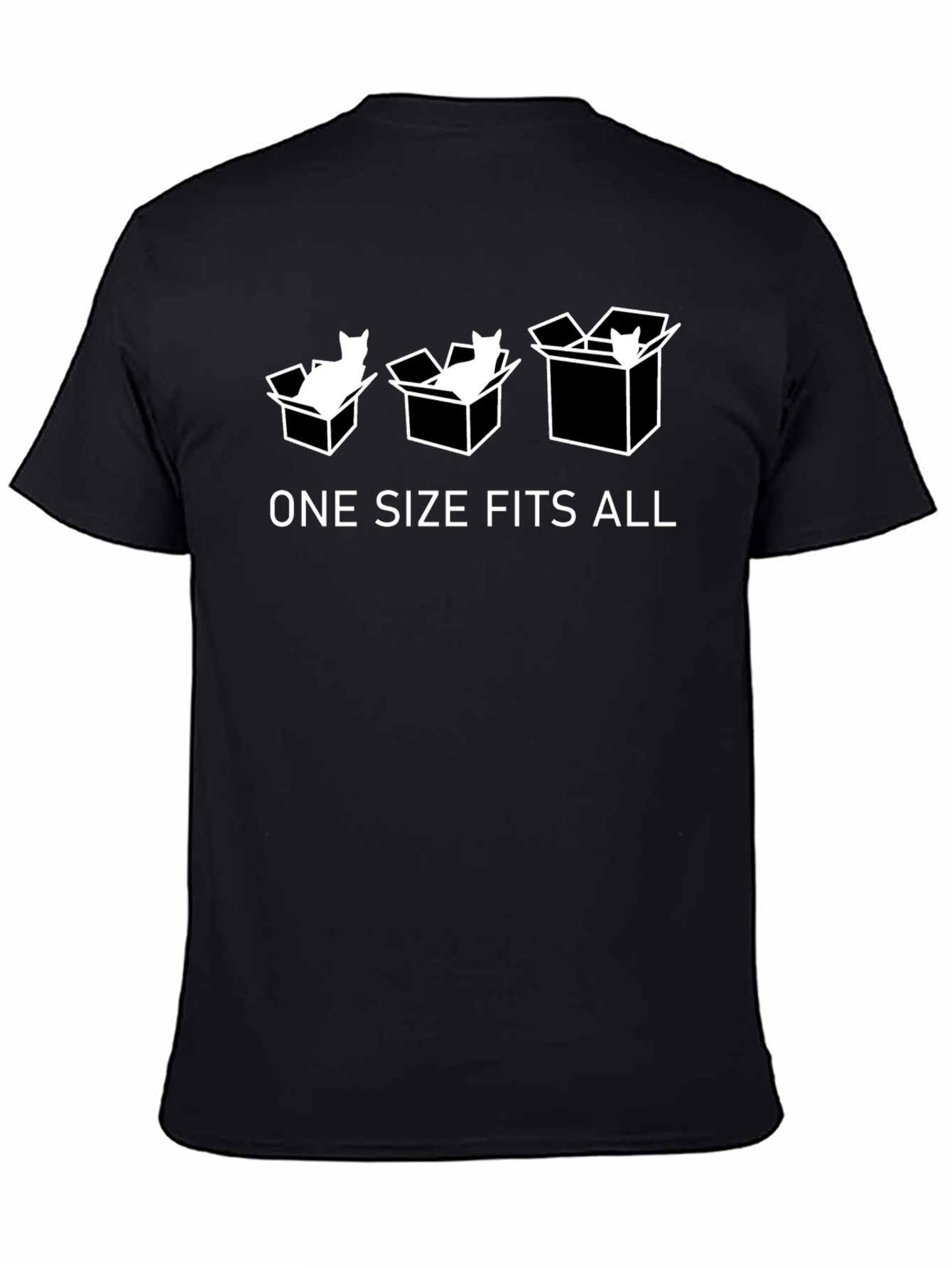 One Size Fits All Funny Cat T-Shirt