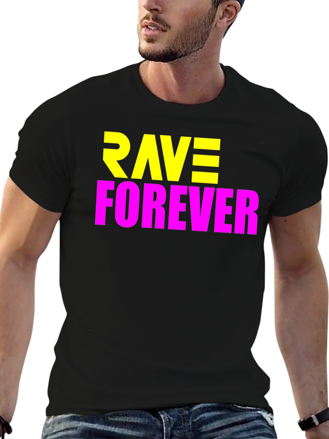 Rave Forever Graphic Tee - Bold Party T-Shirt
