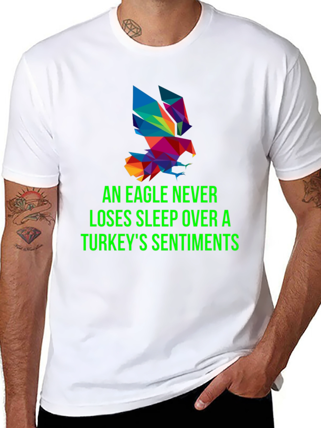 Eagle Never Loses Sleep Mens Graphic Tee