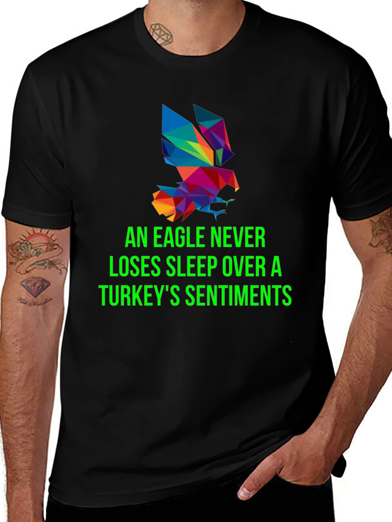 Eagle Never Loses Sleep Mens Graphic Tee