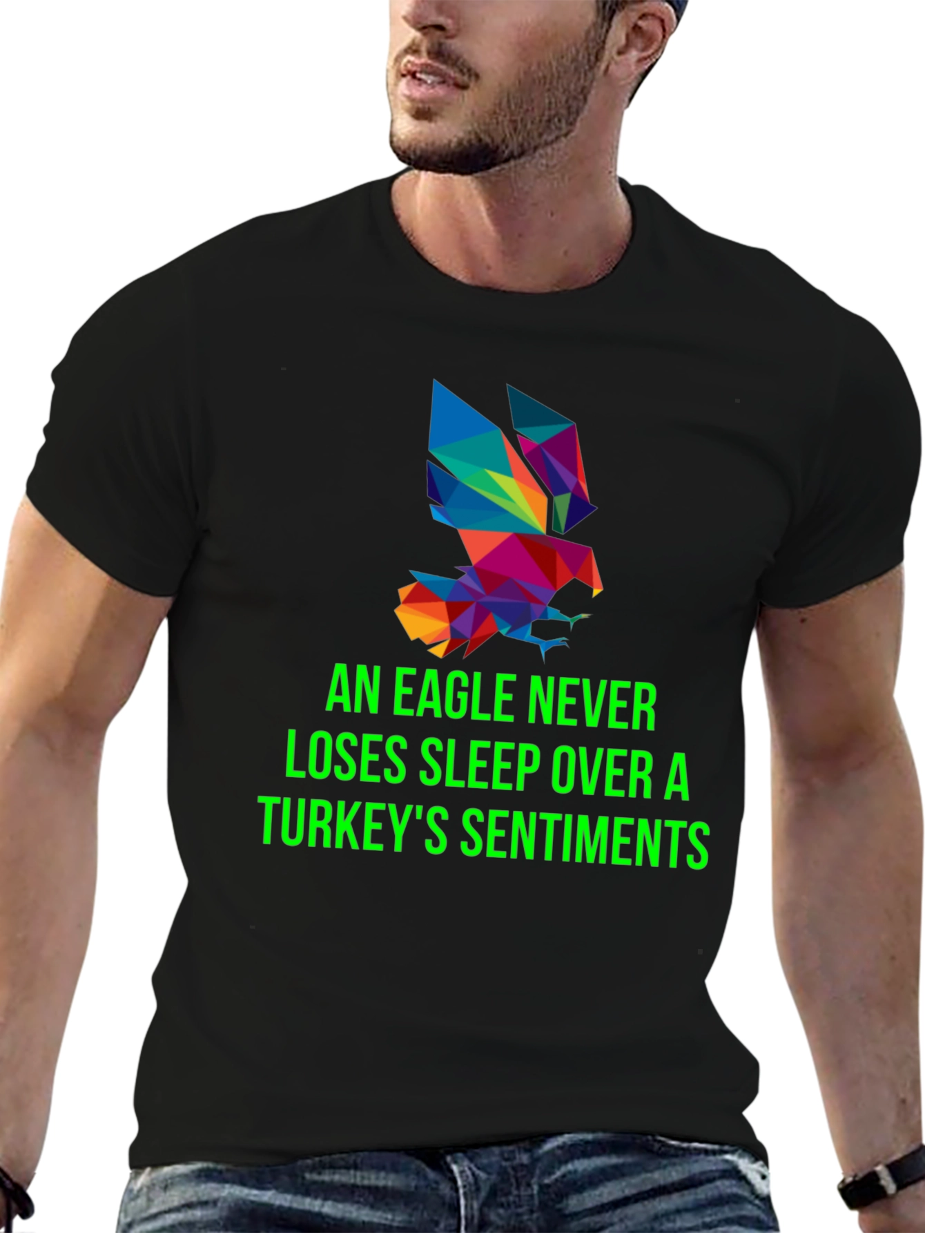 Eagle Never Loses Sleep Mens Graphic Tee