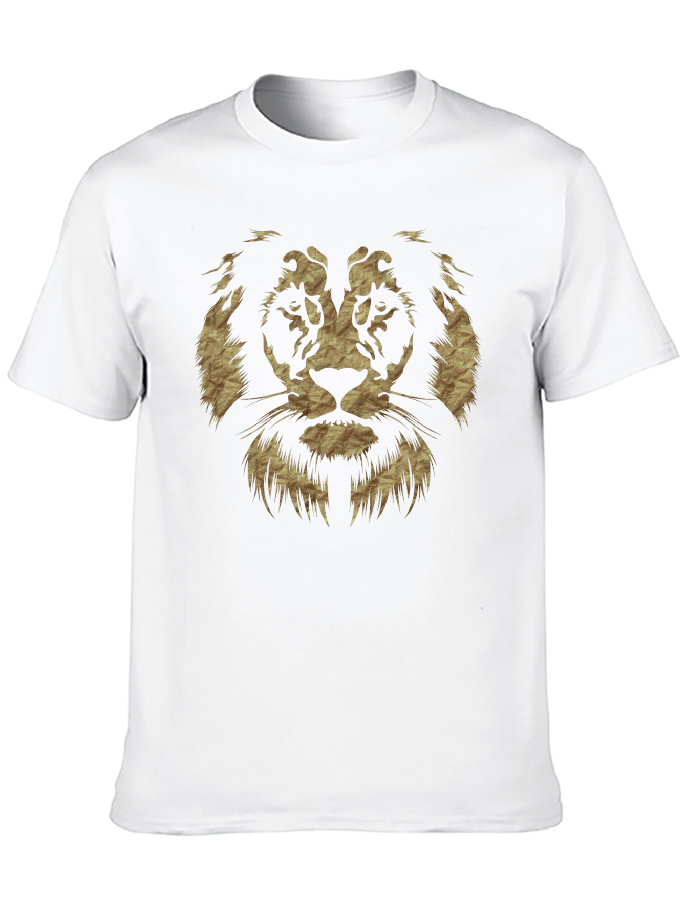 Lion Graphic Print Black Casual T-Shirt