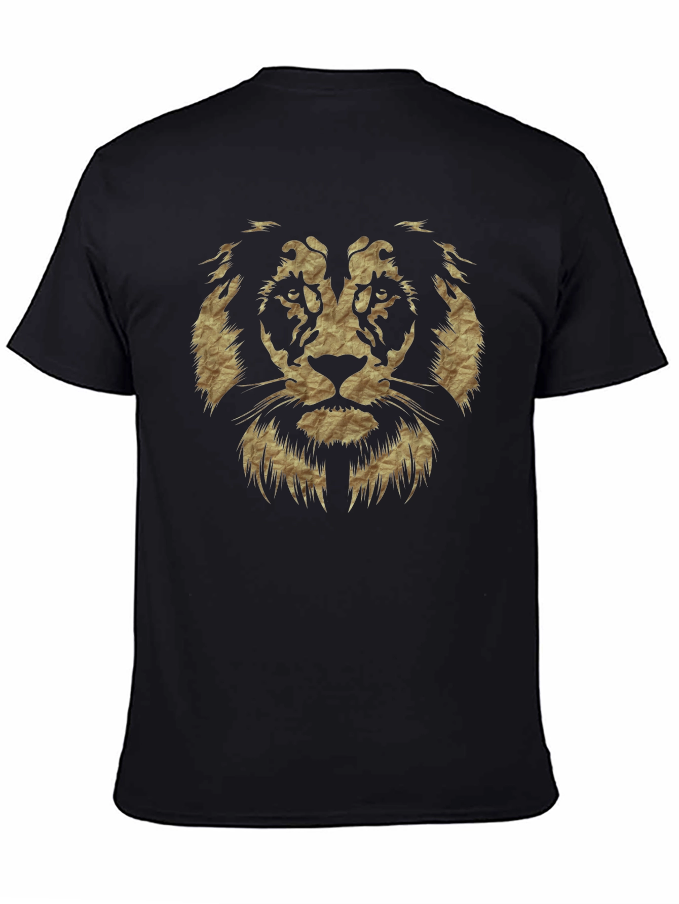 Lion Graphic Print Black Casual T-Shirt