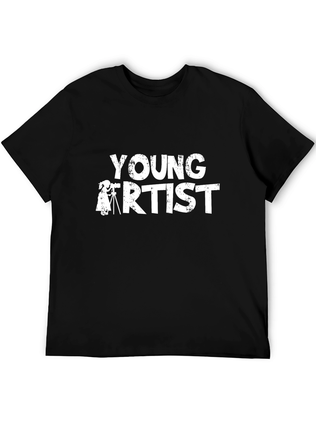 Young Artist Graphic Tee - Black Cotton T-Shirt