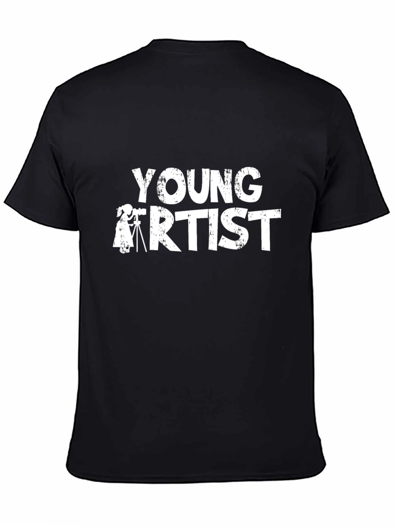 Young Artist Graphic Tee - Black Cotton T-Shirt