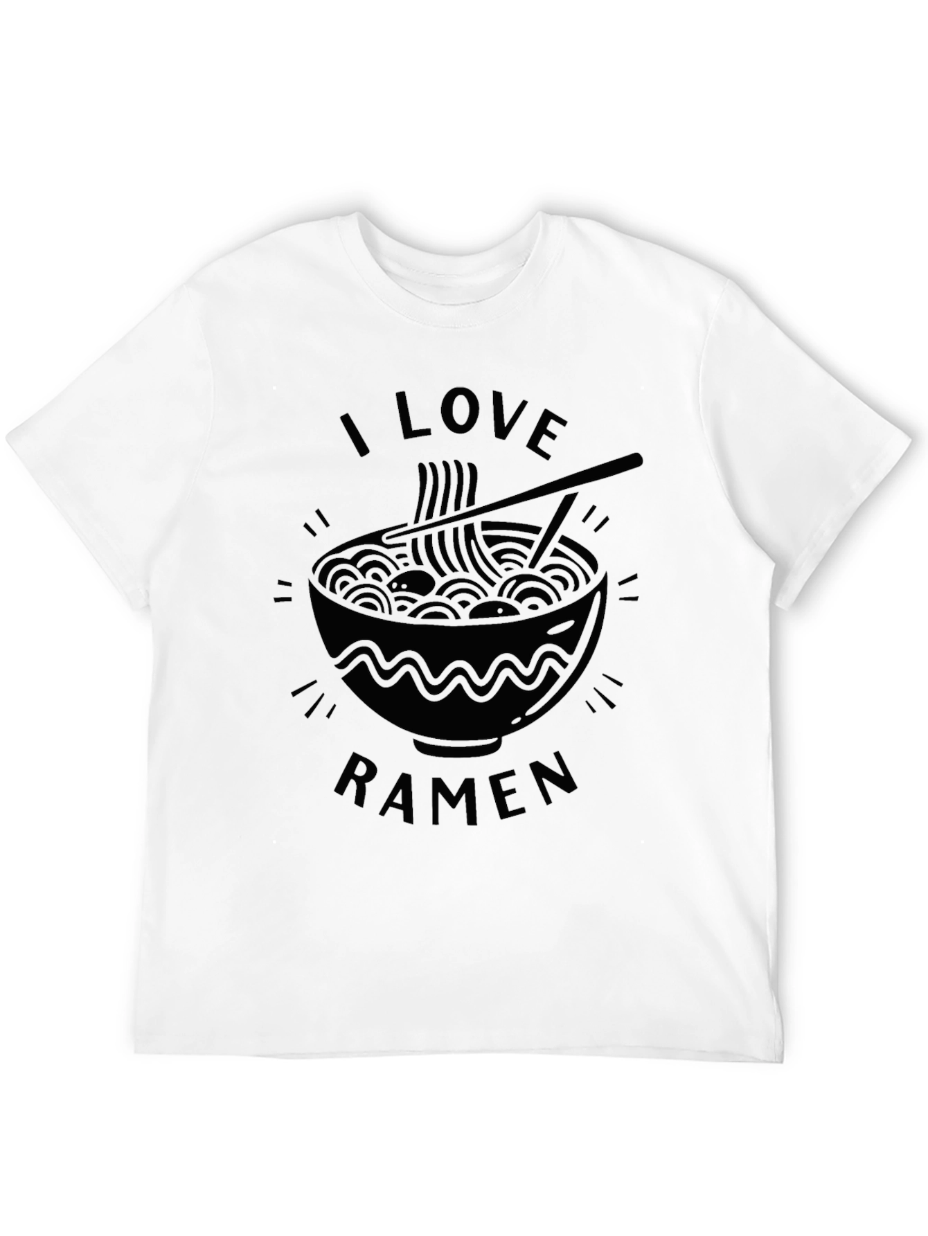 I Love Ramen Black T-Shirt