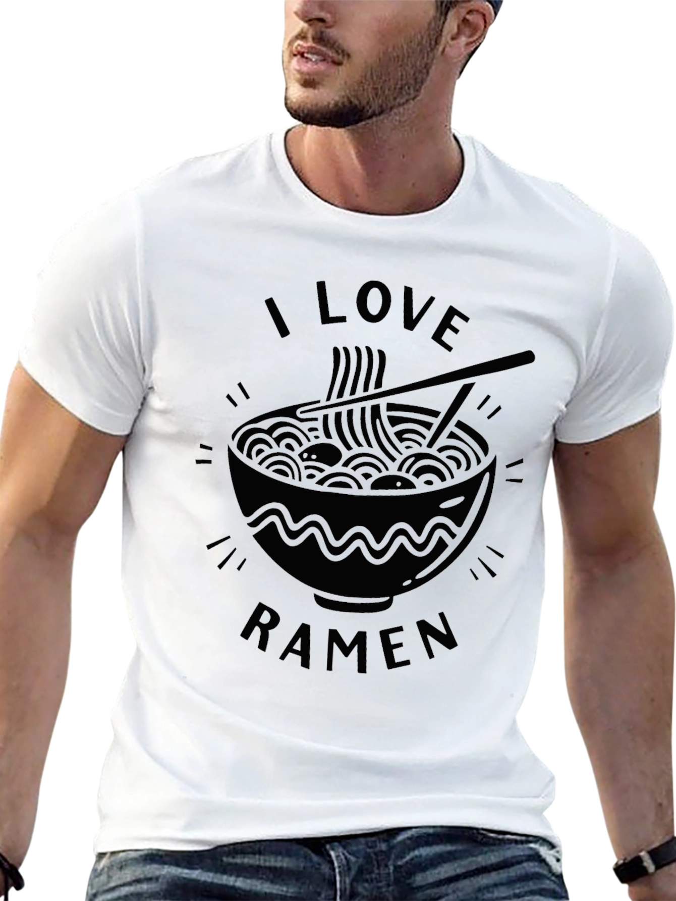 I Love Ramen Black T-Shirt