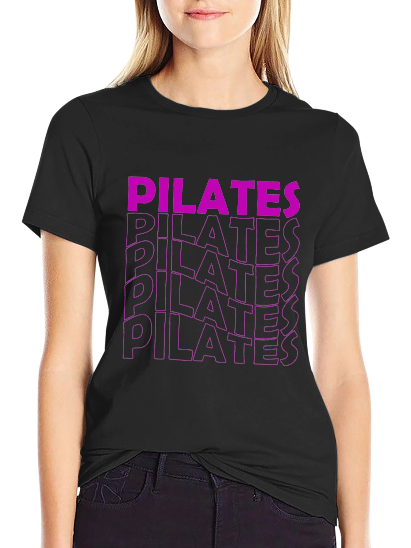 Pilates Graphic Tee - Black