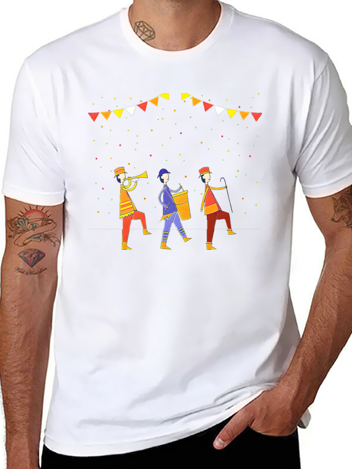 Festive Band T-Shirt: Stylish & Unique Design