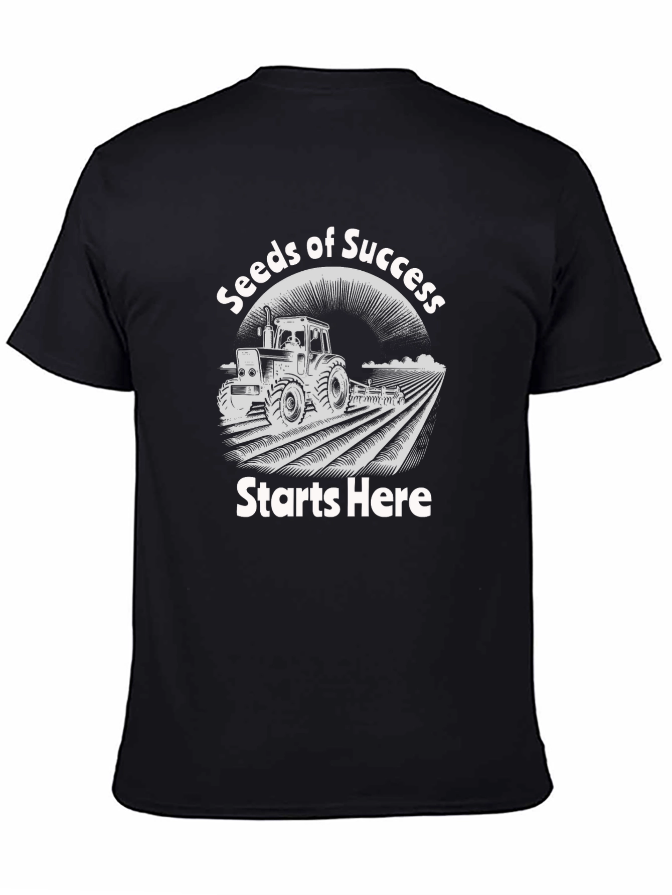 Seeds of Success Graphic Tee - Black Cotton T-Shirt