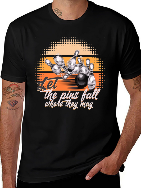 Bowling Strike Graphic Tee - Let the Pins Fall