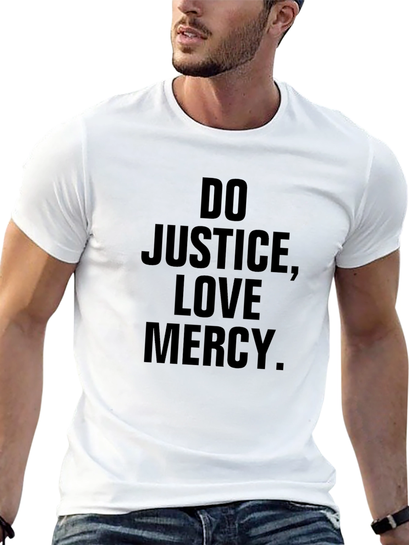 Do Justice Love Mercy Black Graphic T-Shirt