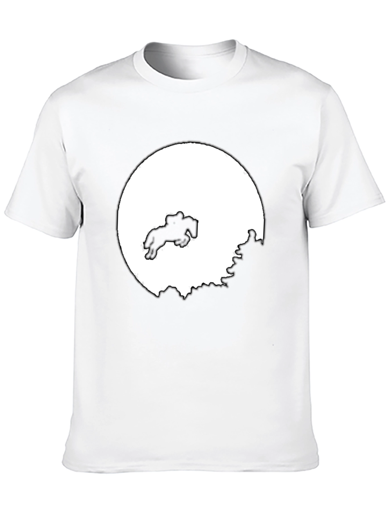 Equestrian Silhouette Tee - Black Cotton Blend