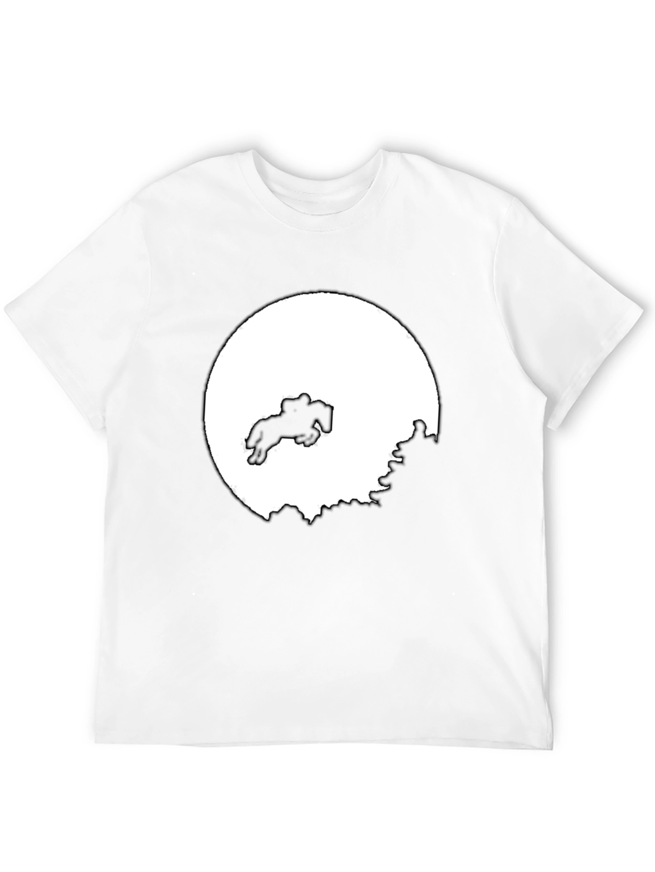 Equestrian Silhouette Tee - Black Cotton Blend