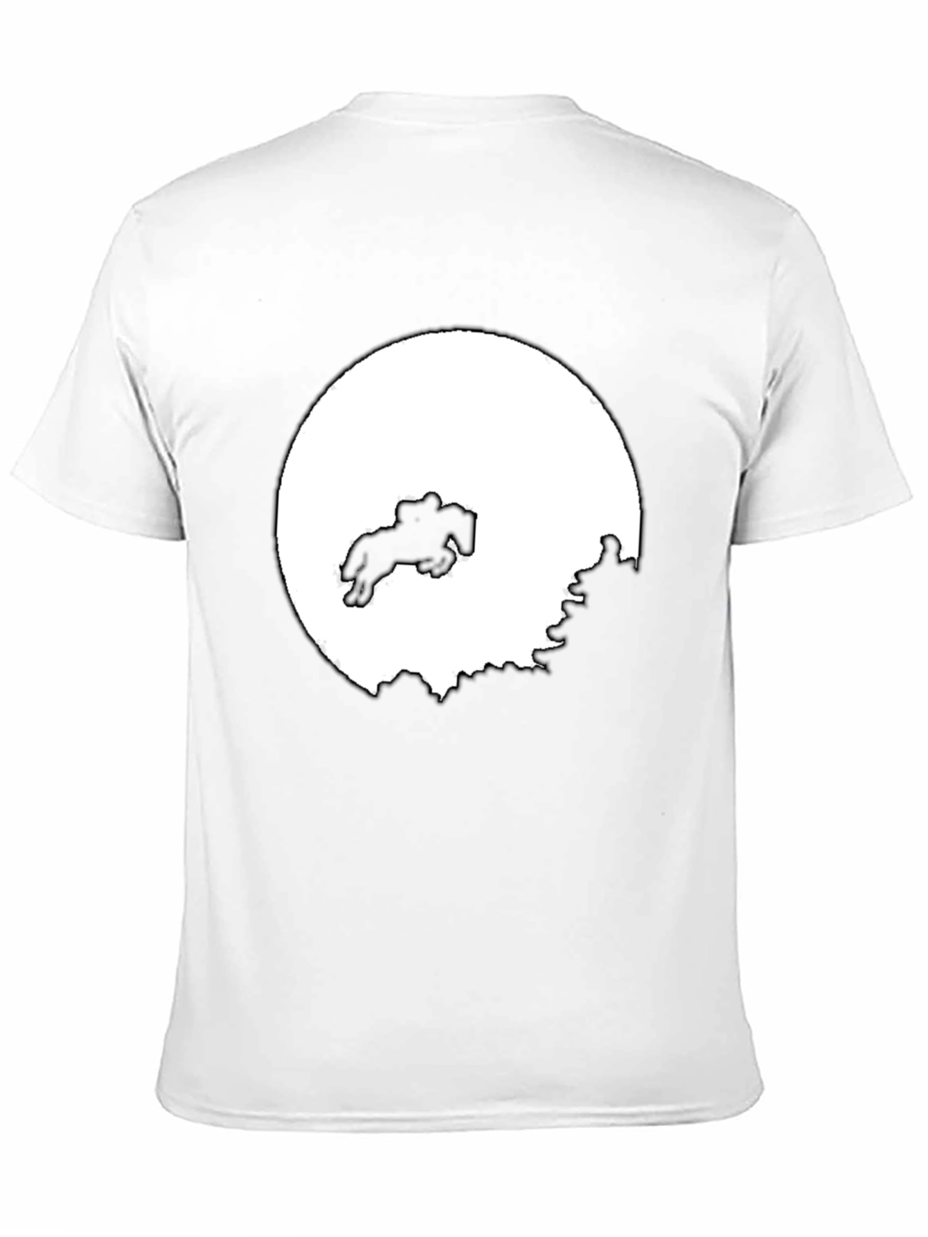 Equestrian Silhouette Tee - Black Cotton Blend