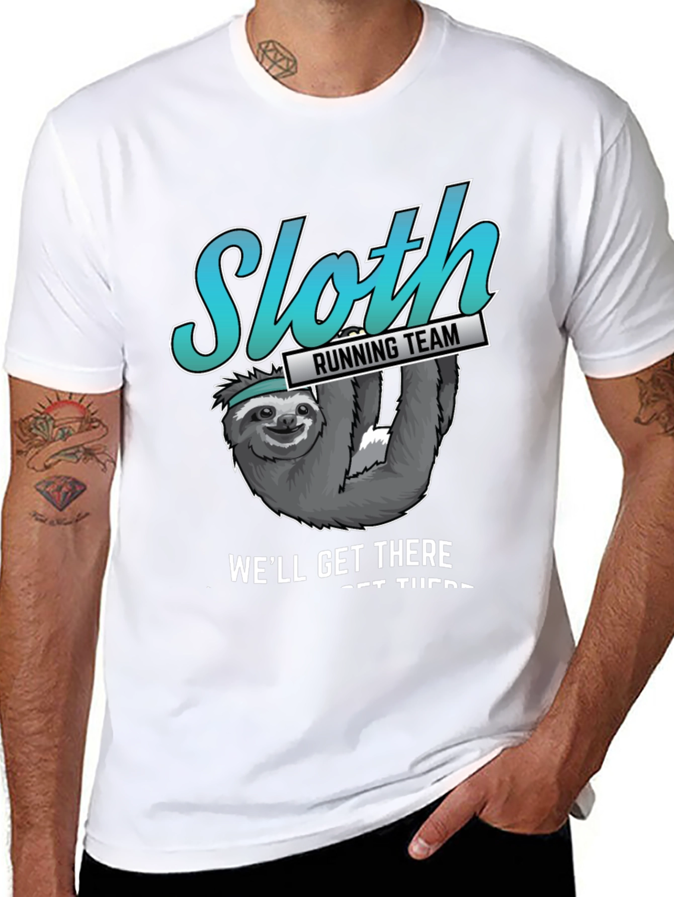 Sloth Running Team T-Shirt - Well Get There