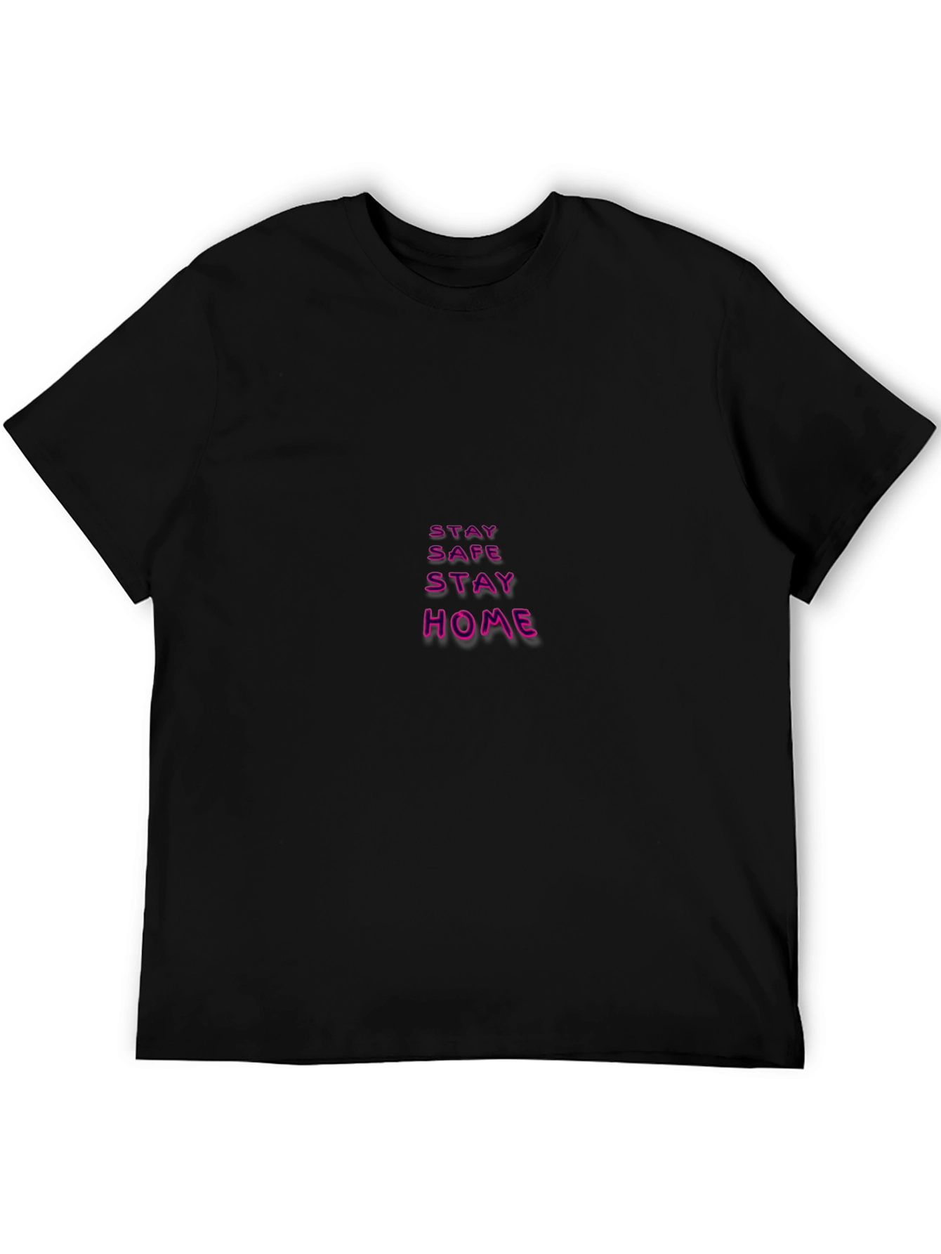 Stay Safe Stay Home Black T-Shirt