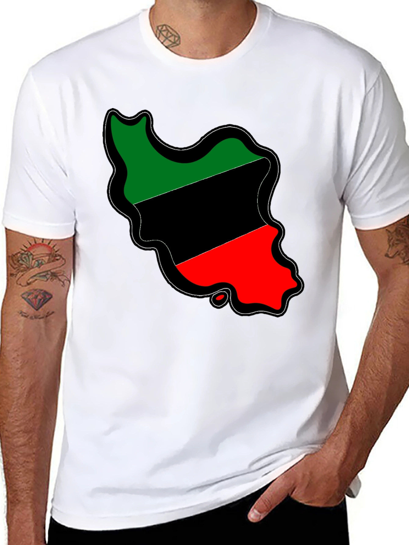 Iran Map Flag T-Shirt