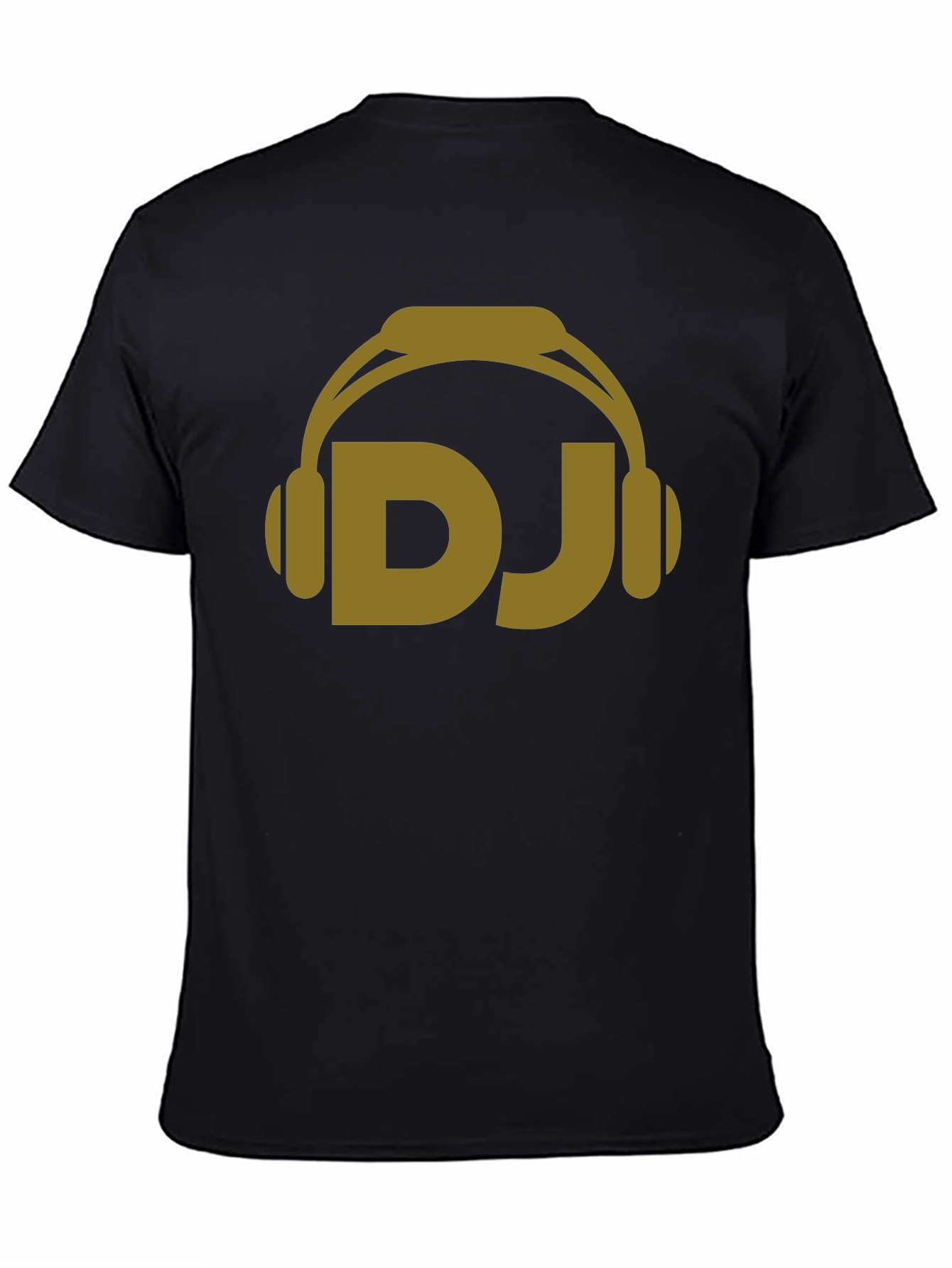 DJ Headphones Graphic Tee - Black Cotton Blend