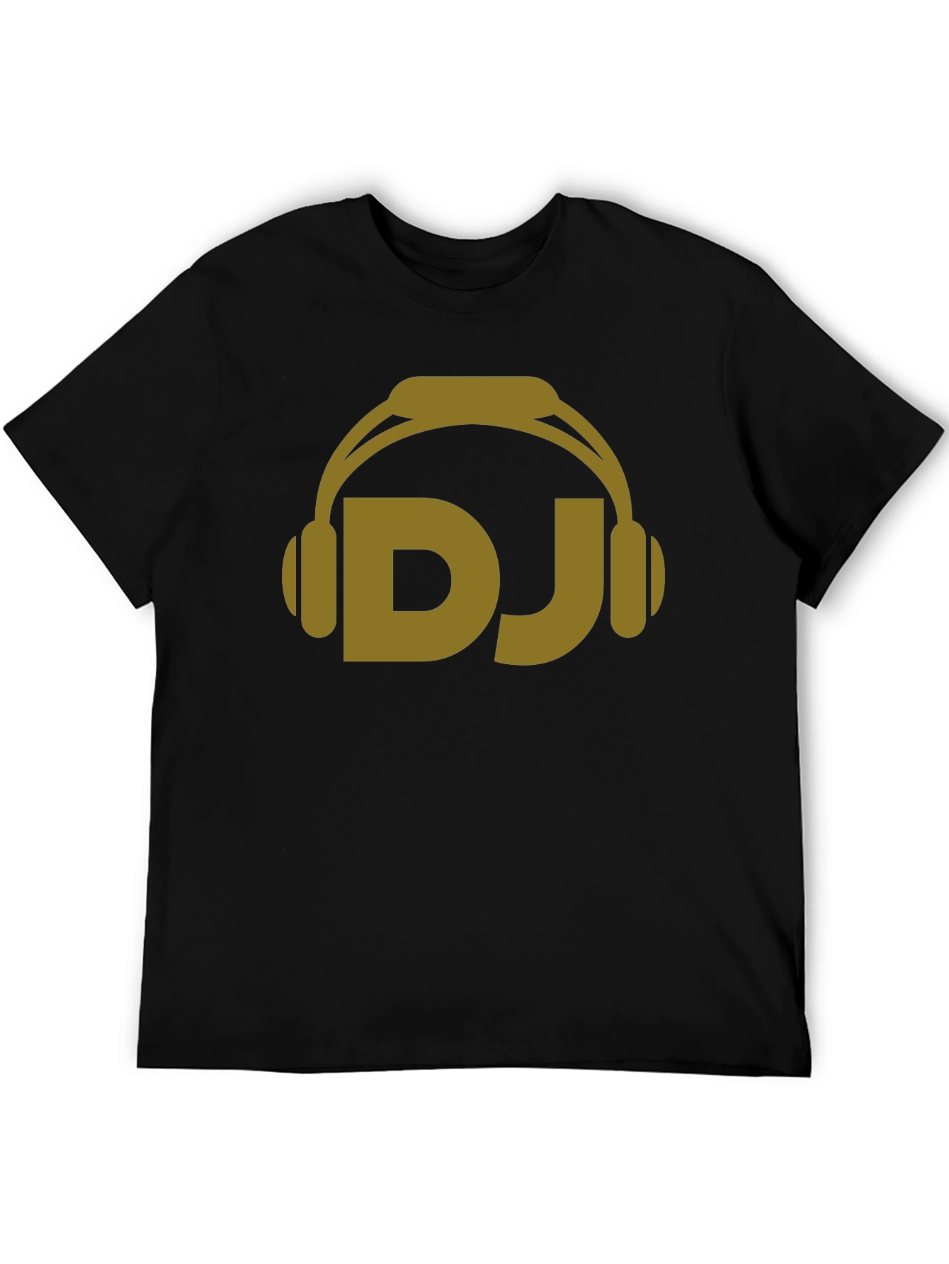 DJ Headphones Graphic Tee - Black Cotton Blend