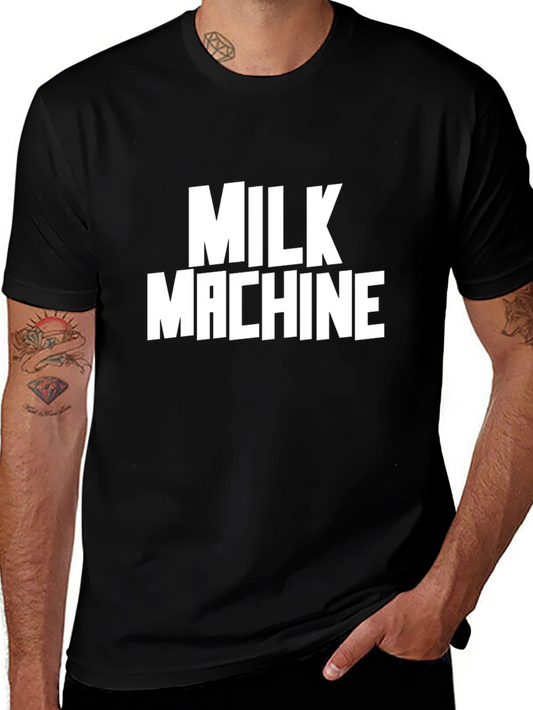 Milk Machine Graphic Tee - Black Cotton T-Shirt