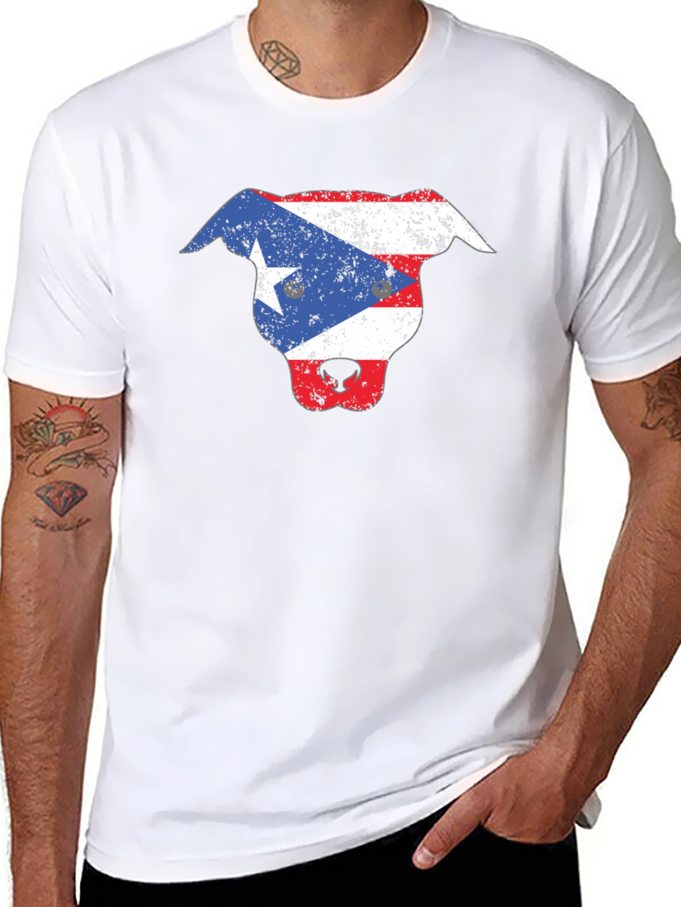 Puerto Rico Flag Dog T-Shirt