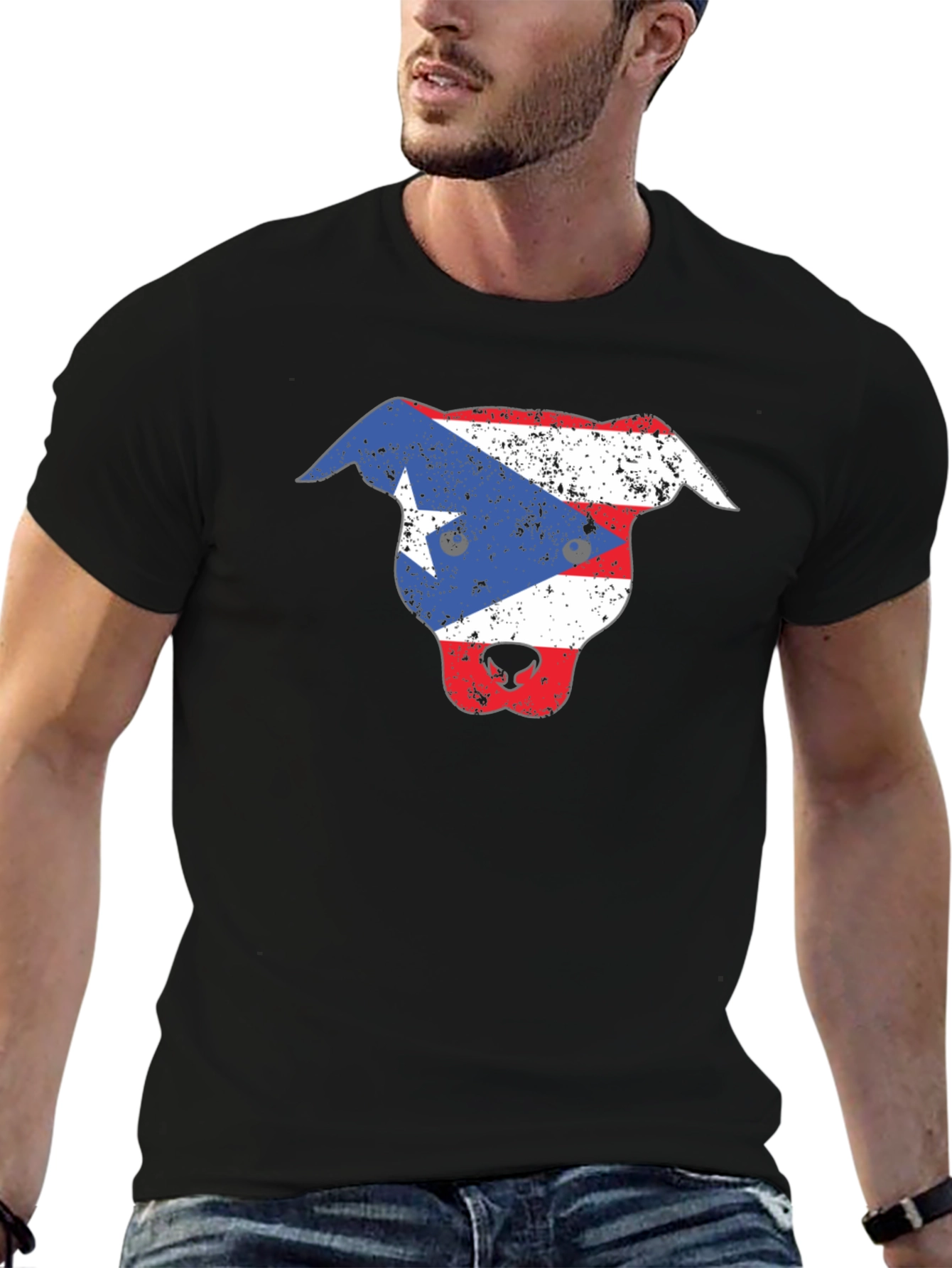 Puerto Rico Flag Dog T-Shirt