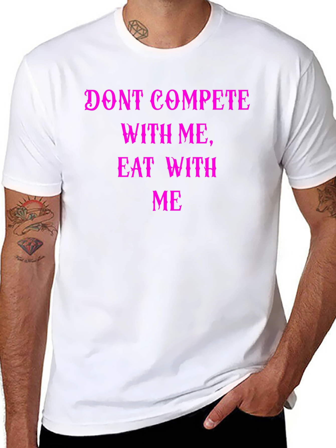 Funny Eat With Me Graphic Tee