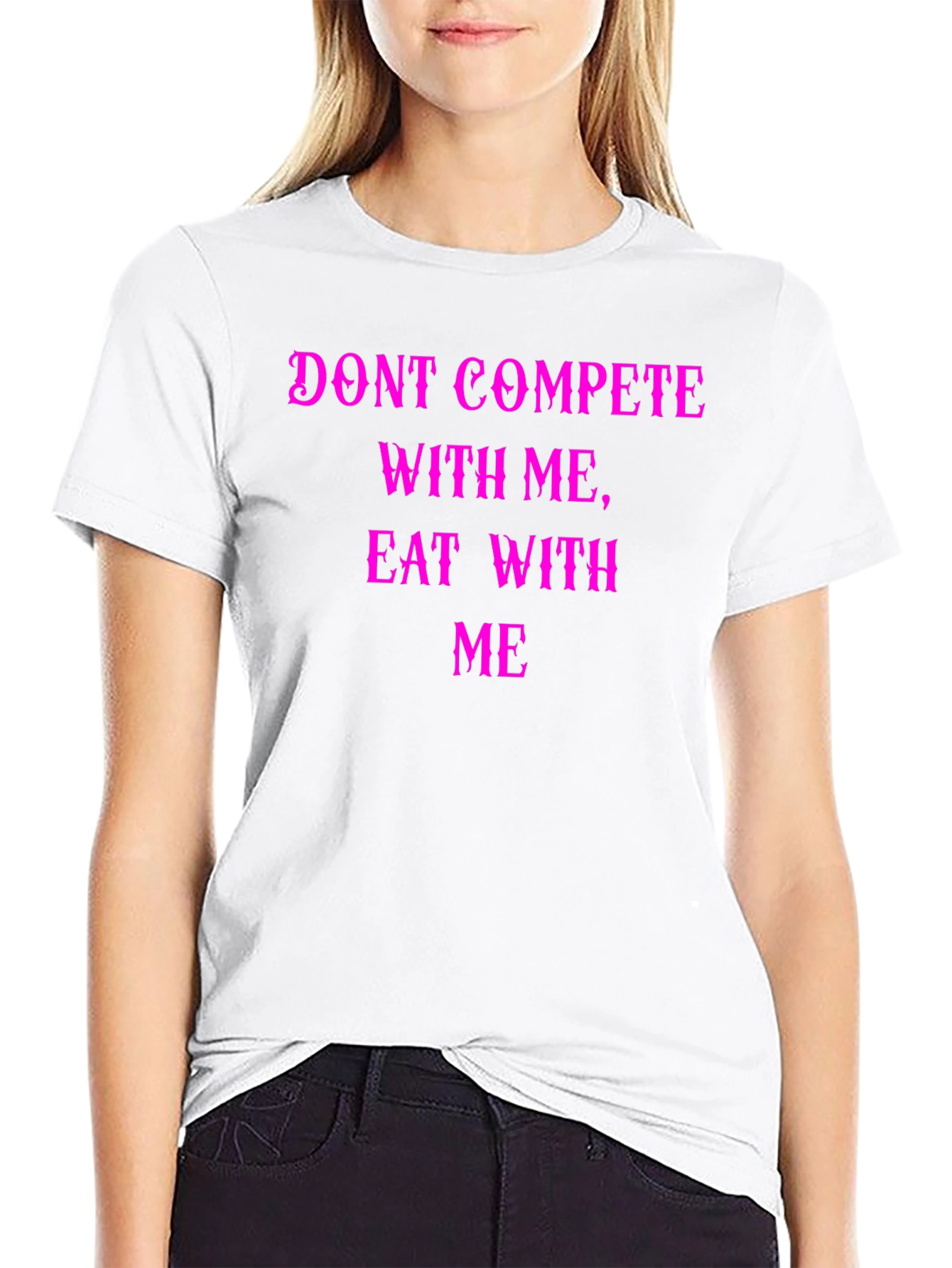 Funny Eat With Me Graphic Tee
