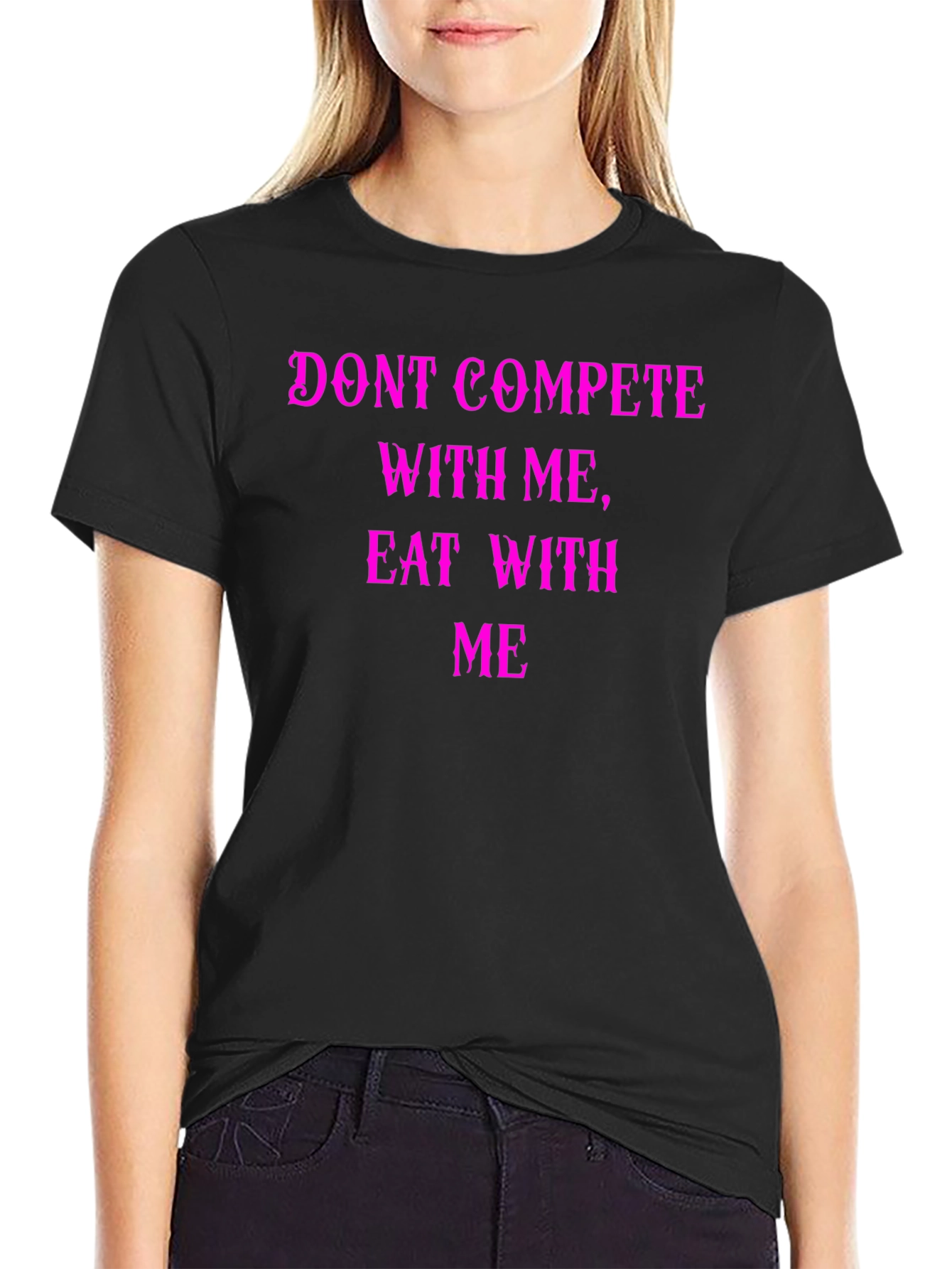 Funny Eat With Me Graphic Tee