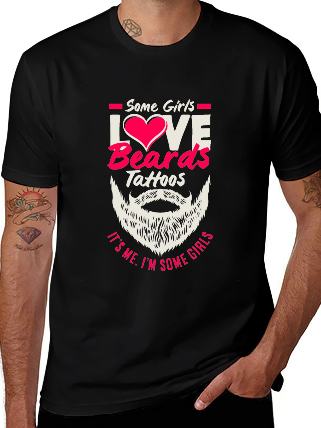 Beards & Tattoos Graphic T-Shirt - Love It!