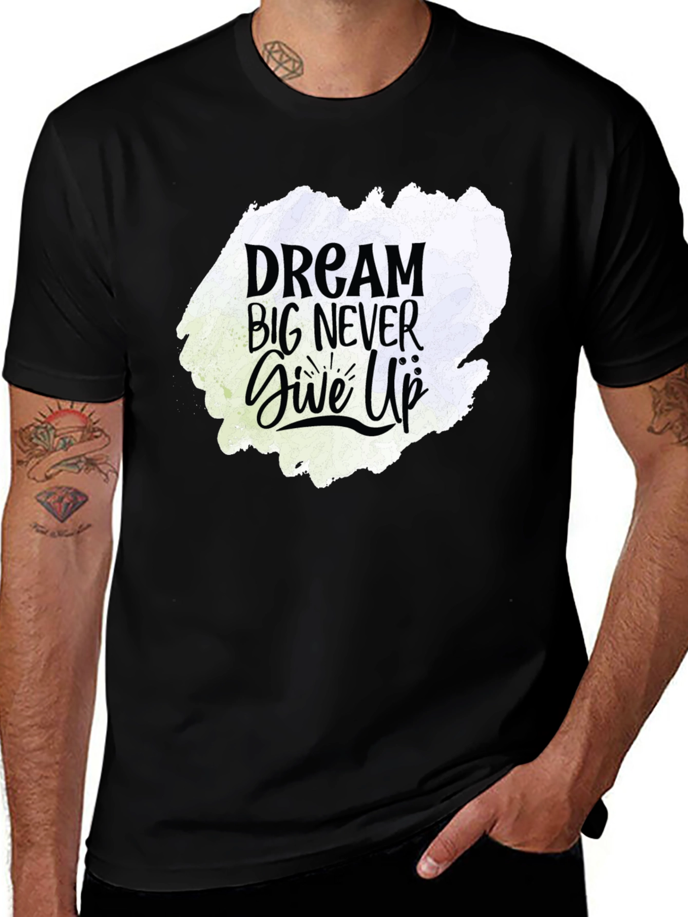 Dream Big Graphic Tee - Motivational Black T-Shirt