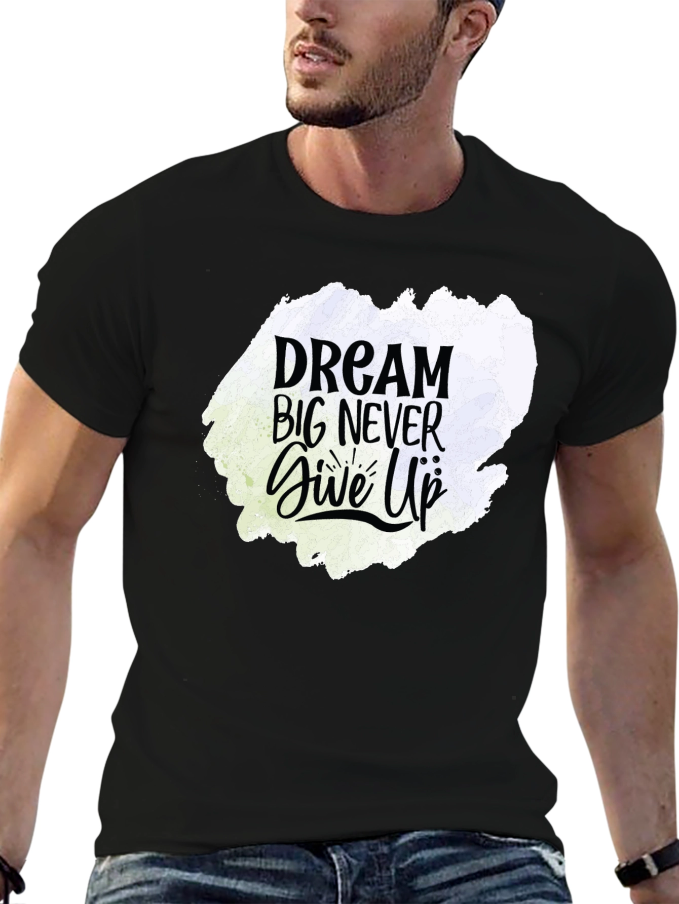 Dream Big Graphic Tee - Motivational Black T-Shirt