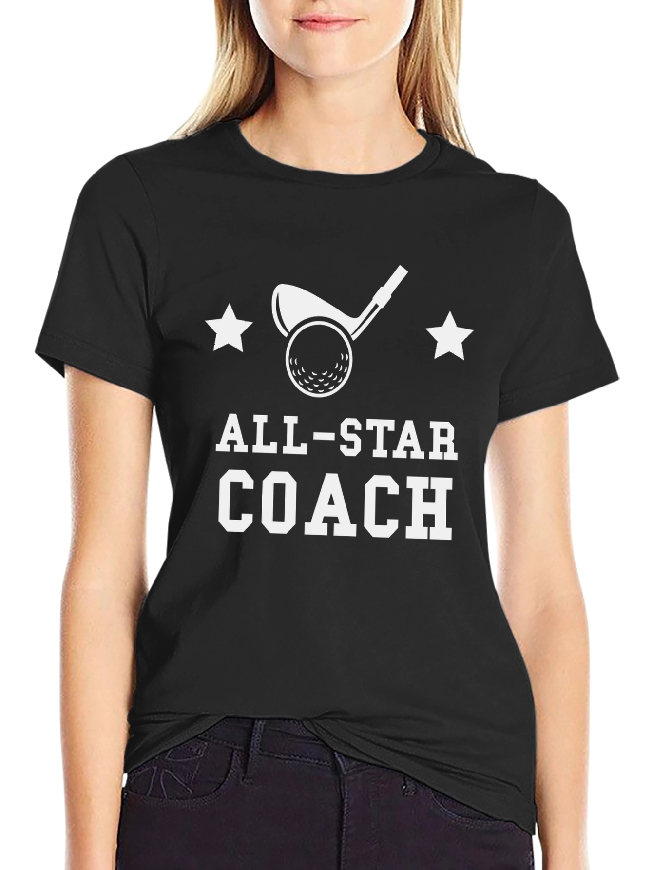 All-Star Coach Golf T-Shirt - Black