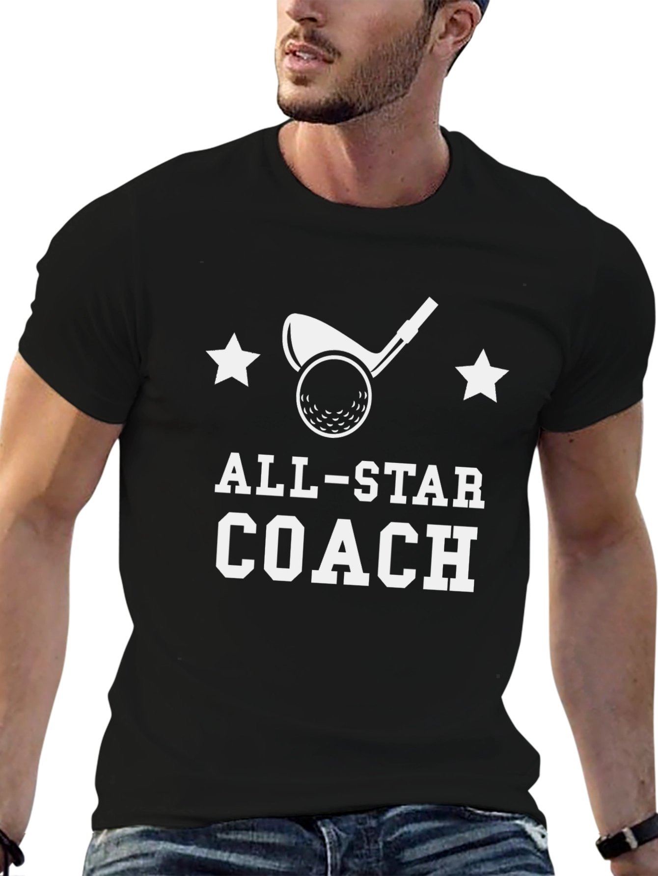 All-Star Coach Golf T-Shirt - Black