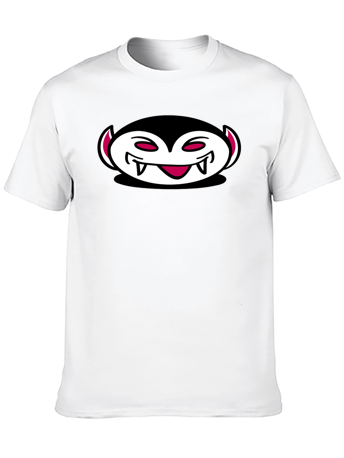 Vampire Emoji Black Cotton T-Shirt