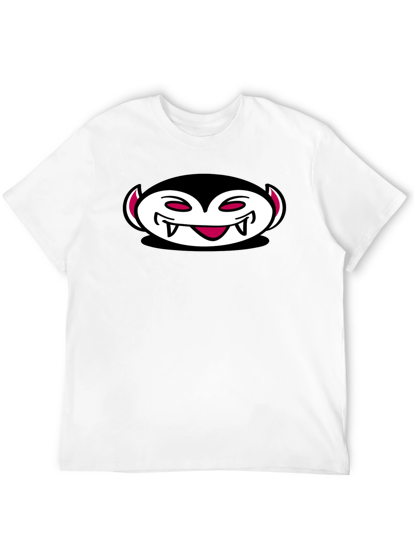 Vampire Emoji Black Cotton T-Shirt