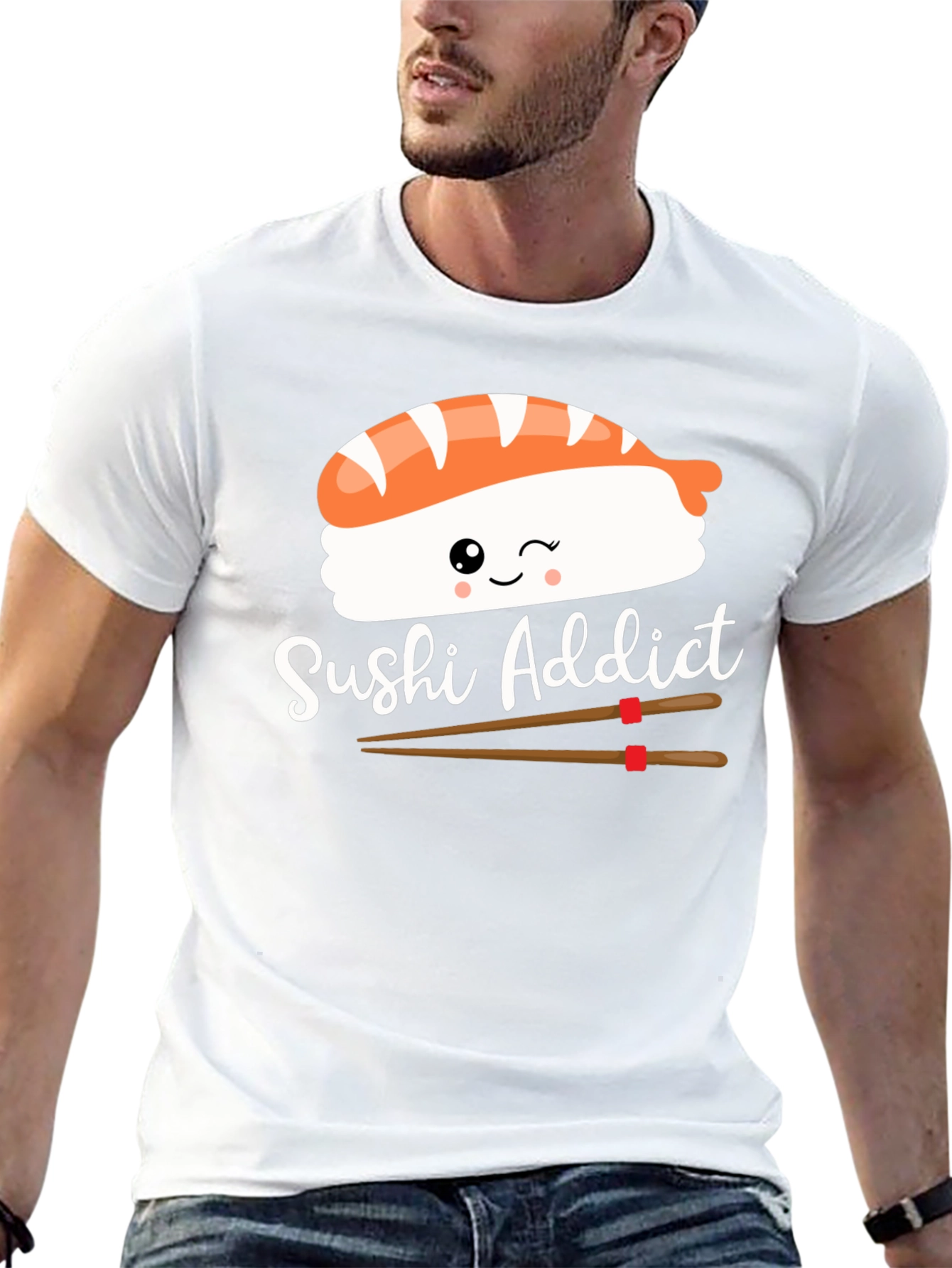 Sushi Addict Graphic T-Shirt - Unisex Cotton Tee