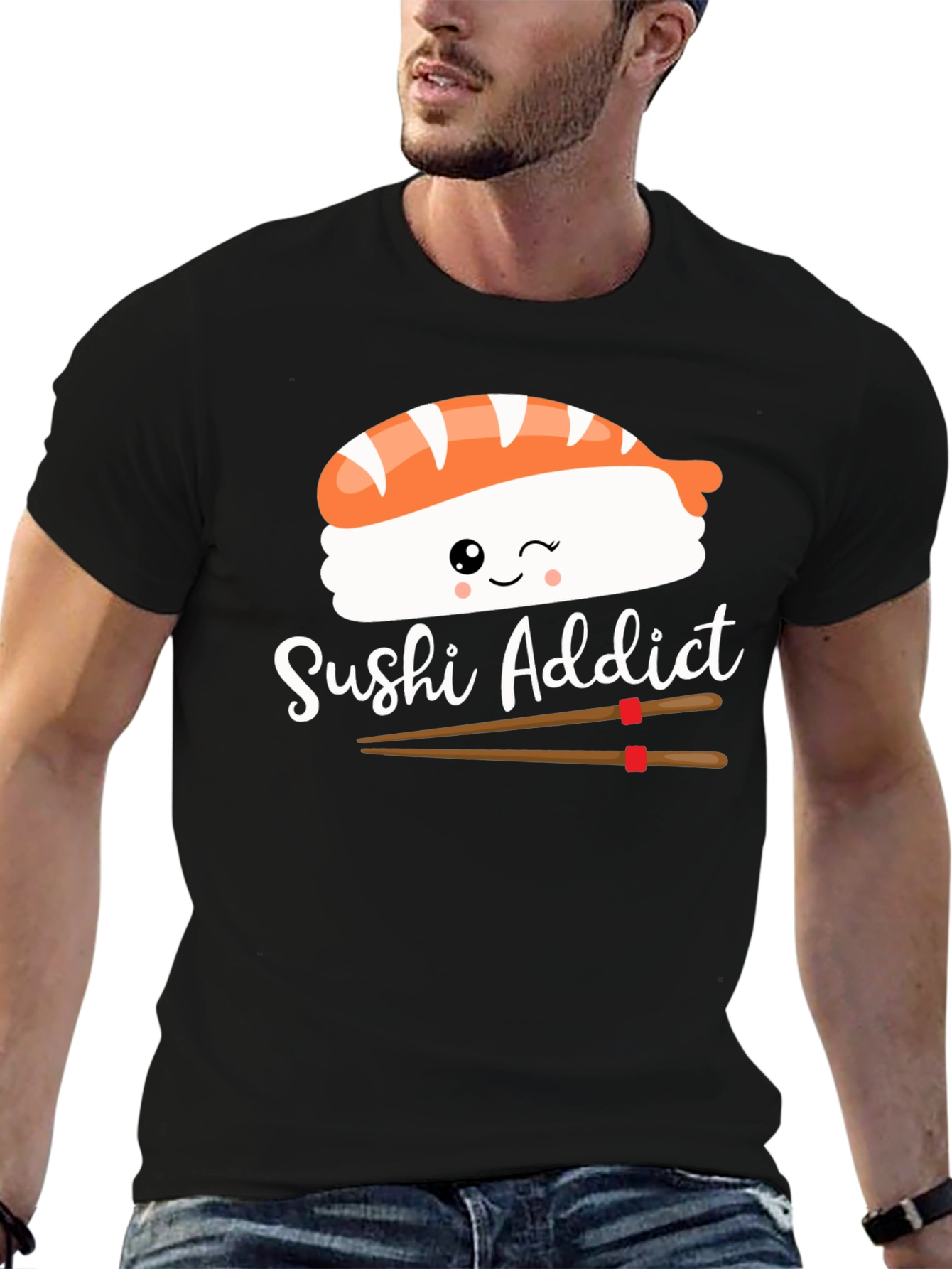 Sushi Addict Graphic T-Shirt - Unisex Cotton Tee